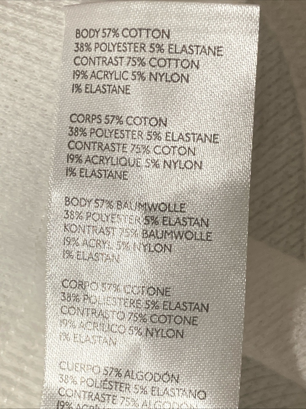 Free People switch it up thermal white top crochet sleeves Women’s size large - Picture 7 of 7